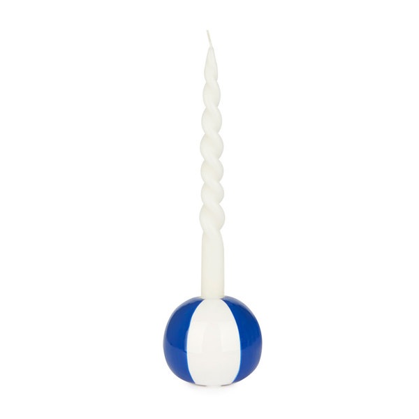 Balvi candelabro Beach Ball Colore blu A forma di pallone da spiaggia Ceramica 8x9,5x9,5 cm