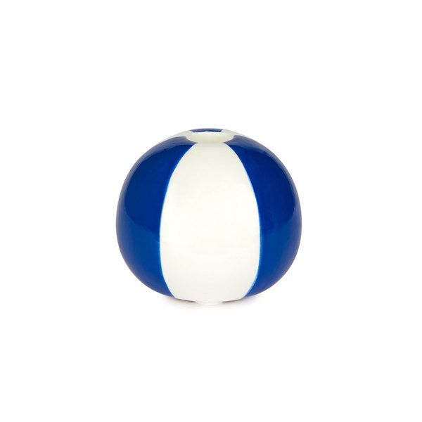 Balvi candelabro Beach Ball Colore blu A forma di pallone da spiaggia Ceramica 8x9,5x9,5 cm