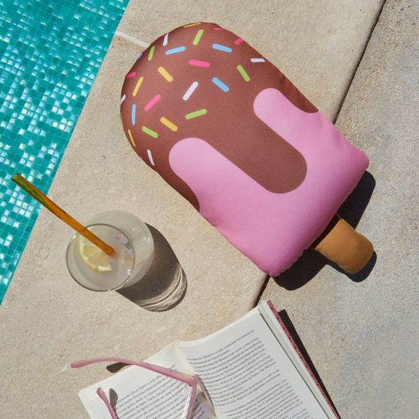 Balvi Cojín de playa Sprinkles Popsicle Ergonómico y con cierre de clip Poliéster