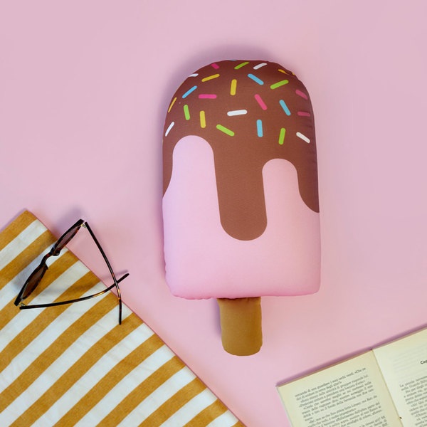 Balvi Cojín de playa Sprinkles Popsicle Ergonómico y con cierre de clip Poliéster