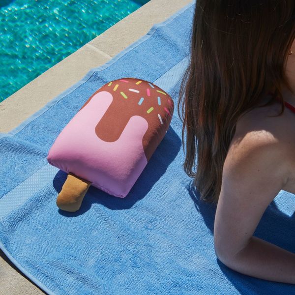 Balvi Cojín de playa Sprinkles Popsicle Ergonómico y con cierre de clip Poliéster