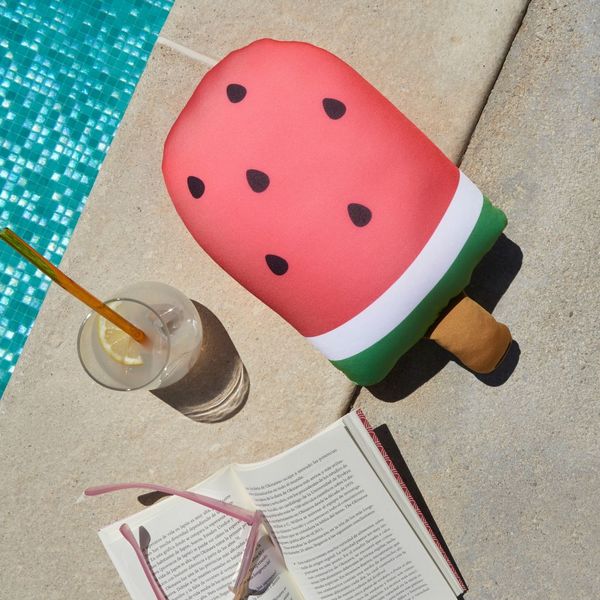 Balvi Cuscino da Spiaggia Watermelon Popsicle ergonomico e con chiusura clip Poliestere