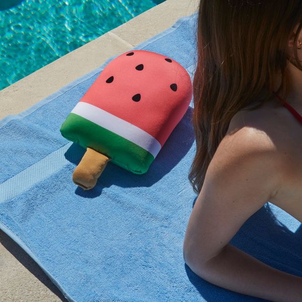 Balvi Cuscino da Spiaggia Watermelon Popsicle ergonomico e con chiusura clip Poliestere