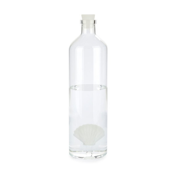 Balvi Botella Atlantic Shell Color blanco Hecho a mano en borosilicato Vidrio 30cm