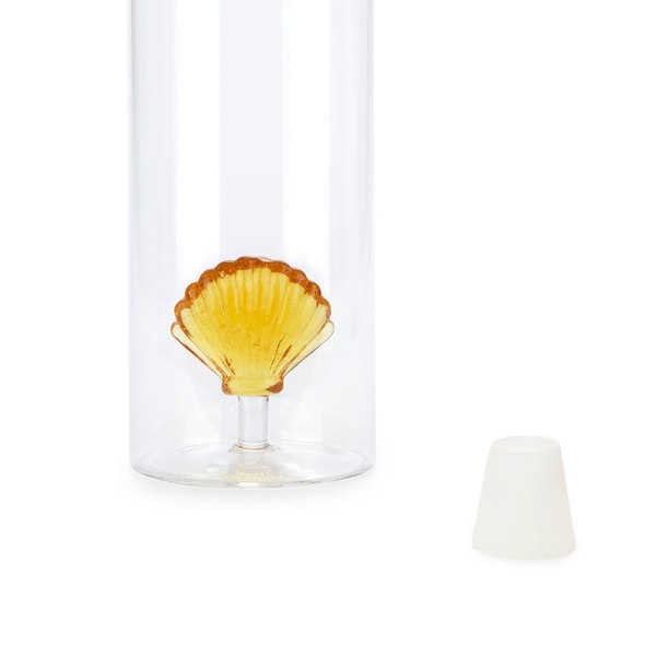 Balvi Botella Atlantic Shell Color amarillo Hecho a mano en borosilicato Vidrio 30cm