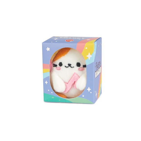 alvi Marque-page Fluffy Kawaii Melody Couleur blanc Chat avec des écouteurs En peluche douce Polyest
