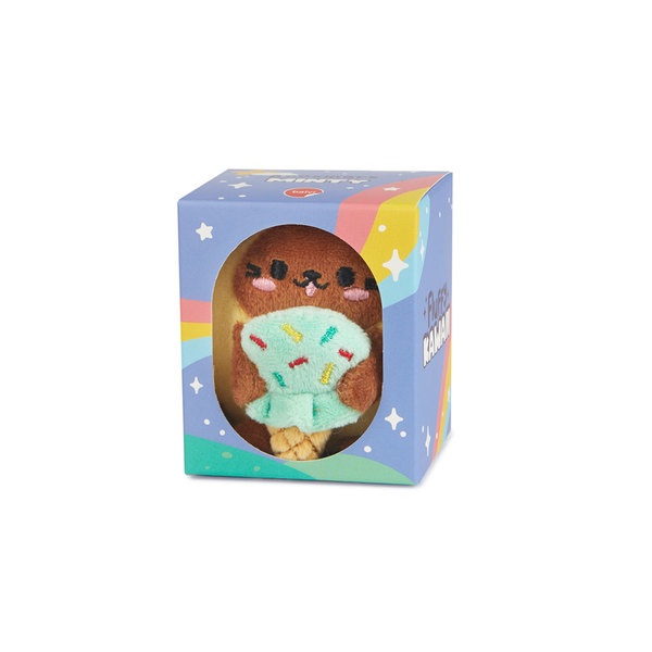 alvi Segnalibro Fluffy Kawaii Minty Colore giallo Gatto amante dei gelati Morbido e spugnoso Poliest