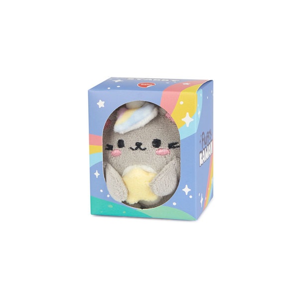 alvi Marcapáginas Fluffy Kawaii Starry Color gris Gato unicornio con estrella Suave y esponjoso Poli