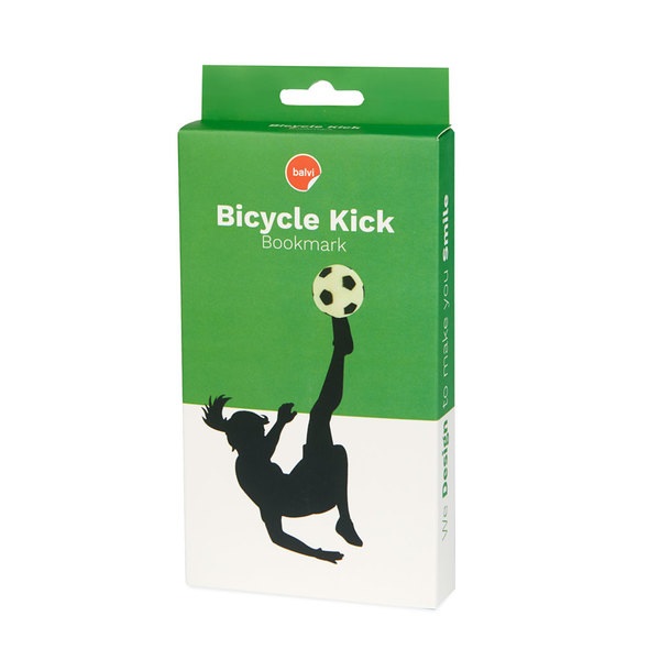alvi Marcapáginas Bicicle Kick Girl Color negro Punto de lectura para libros Ligero, fino y resisten