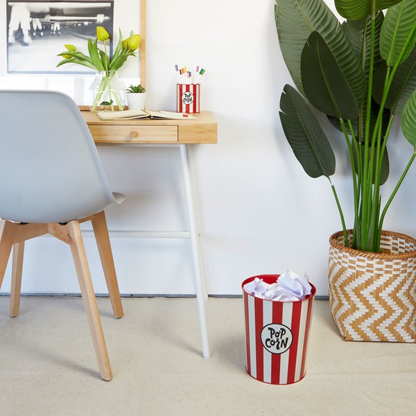 Balvi Cestino carta Popcorn Colore Rosso e Beige I fogli di carta sembrano popcorn Metallo