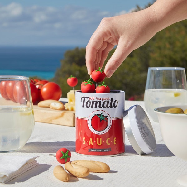 alvi Pics apéritif Tomato Couleur rouge Balvi pic Apéritifs Boîte de conserve tomate Pics en acier i
