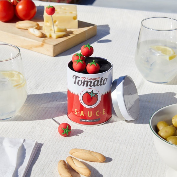 alvi Pics apéritif Tomato Couleur rouge Balvi pic Apéritifs Boîte de conserve tomate Pics en acier i