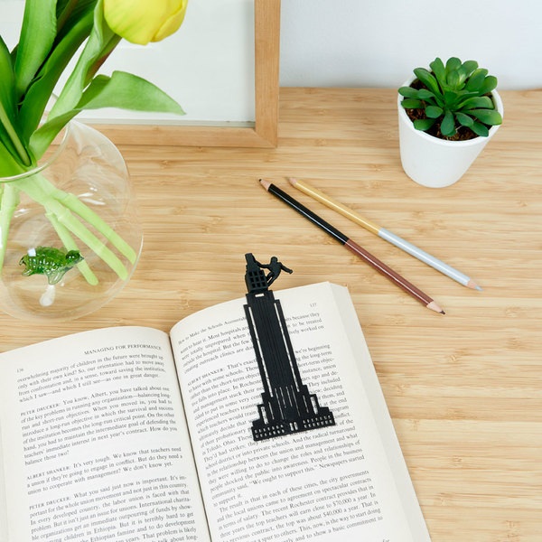 alvi Marcapáginas Kong Color negro Inspirado en la Famosa Novela King Kong Divertido Regalo para lec