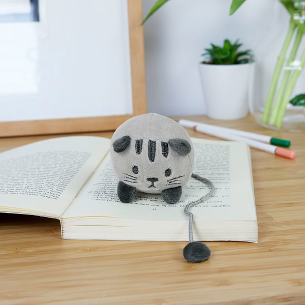 Balvi Bookmark Kitty Colour gray In the shape of a cat Polyester
