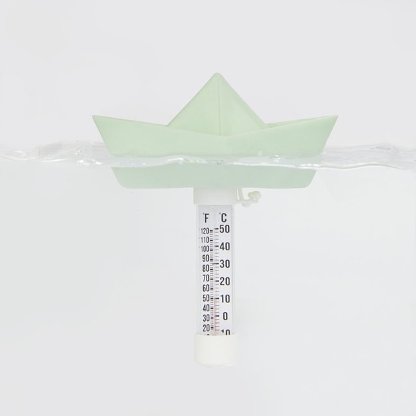 Balvi Termometro piscina Paper Boat Colore Turchese Barca origami galleggiante Plastica 15x16 cm