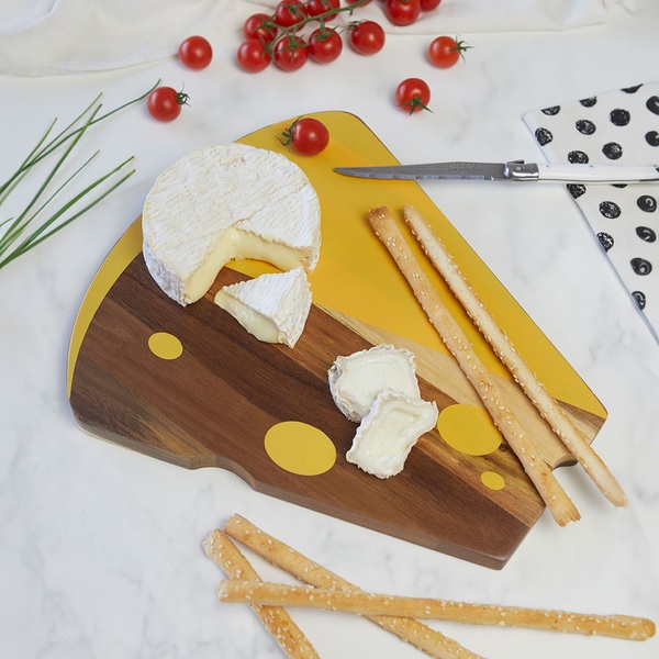 Balvi Cheese board Maasdam Brown Yellow colour Cheese wedge design Wood 1,8x28x30 cm