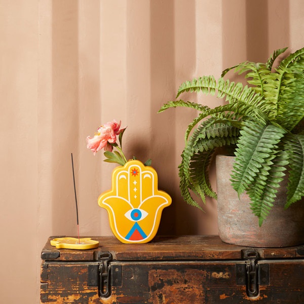 Balvi Vase Lucky Hand Couleur jaune La main de la chance Céramique 21cm