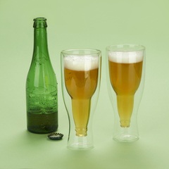 alvi Verre à bière Gravity Kit de 2 verres de 250 ml Double paroi Conserve le froid En forme de bout