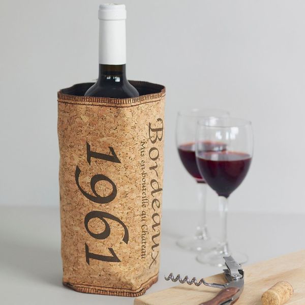 Balvi Weinkühler Cork Farbe Braun im Weinkorken-Design Nylon 21 x 40 x 0,3 cmEINFACH ZU BENUTZEN