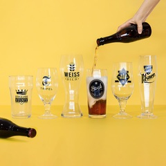 alvi Set vasos cerveza L´Hedoniste Color transparentes Set de 6 copas de cerveza Diseño cerveza belg