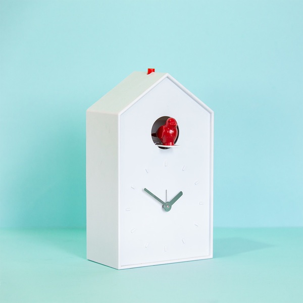 alvi Despertador Cucu Color blanco Reloj de mesa o de pared Pilas:1xAA + 2xC (no incluidas) Plástico