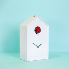 alvi Despertador Cucu Color blanco Reloj de mesa o de pared Pilas:1xAA + 2xC (no incluidas) Plástico