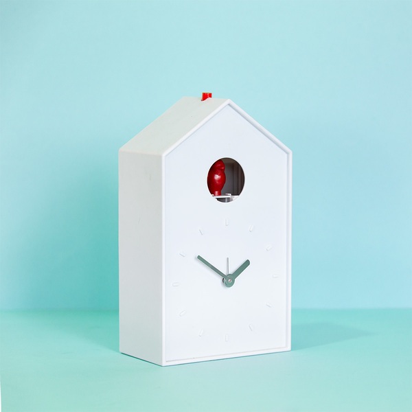 alvi Despertador Cucu Color blanco Reloj de mesa o de pared Pilas:1xAA + 2xC (no incluidas) Plástico