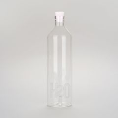 alvi - H2O Balvi Botella H2O Con letras formando la fómula química del agua en el interior Borosilic