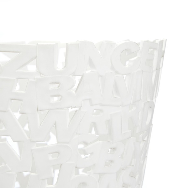 Balvi Papelera Letters Color blanco Plástico 30cmDECORATIVO