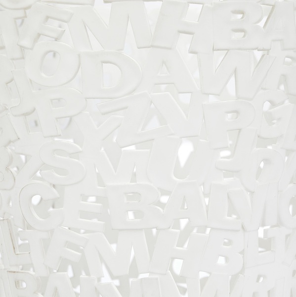Balvi Papelera Letters Color blanco Plástico 30cmDECORATIVO