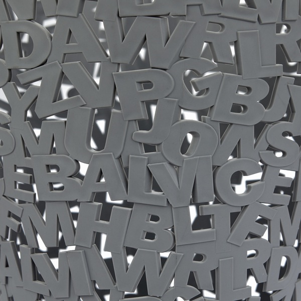 Balvi Papelera Letters Color gris Plástico 30cmDECORATIVO