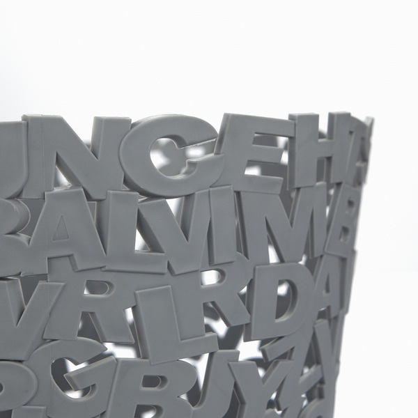 Balvi Papelera Letters Color gris Plástico 30cmDECORATIVO