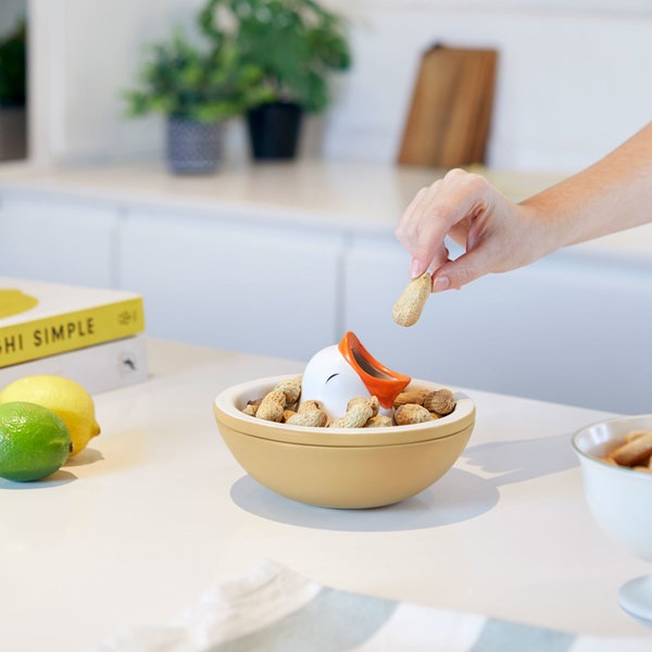 alvi Cuenco aperitivo Hungry Bird Con compartimento interior para cáscaras de frutos secos o huesos