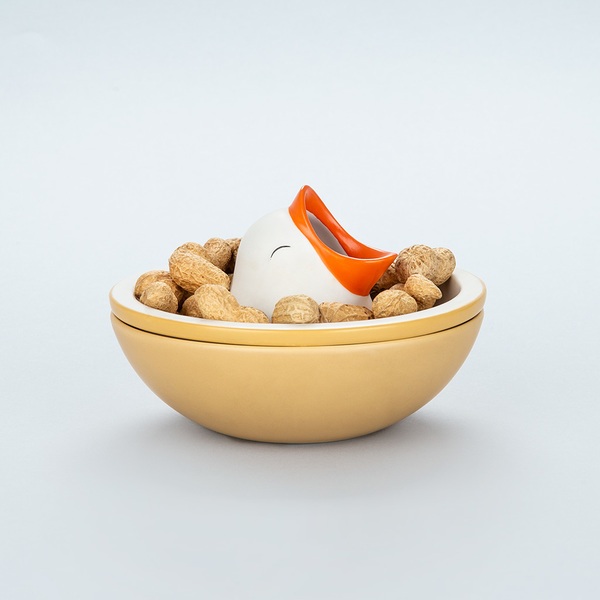 alvi Cuenco aperitivo Hungry Bird Con compartimento interior para cáscaras de frutos secos o huesos