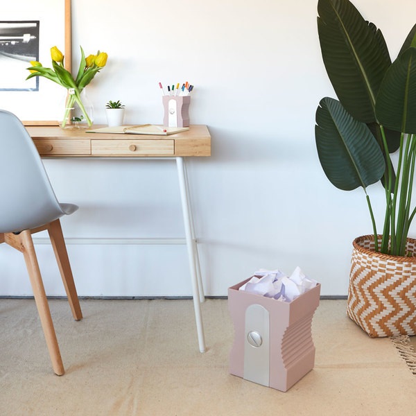 alvi Papierkorb Sharpener Farbe Rosa Recycling-Papierkorb Das ideale Zubehör für das Arbeitszimmer o