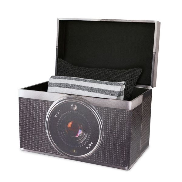 alvi Caja almacenaje Vintage Color gris Contenedor de almacenamiento original y bonito con forma de
