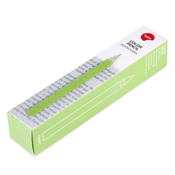 alvi Marcapáginas Color Pencil Color verde En forma de lápiz de color Divertido Regalo para lectores