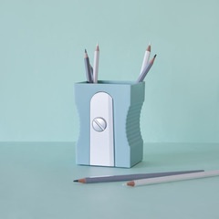 alvi Portalápices Sharpener Color turquesa Bote para lápices original y divertido en forma de sacapu