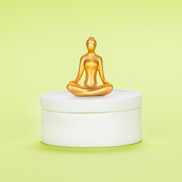 alvi Schmuckkästchen Yoga Farbe Weiß und Gold Schmuckkästen aus Keramik für Ihren Schmuck mit dekora