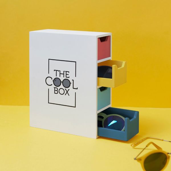alvi Caja gafas de sol The Cool Box Color multicolor Cajita para almacenar y organizar todas tus gaf