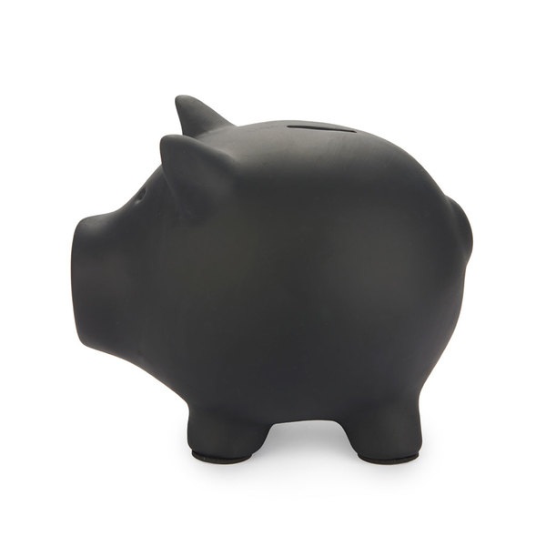 Balvi Hucha Oink Bank Color negro Personalizable y reutilizable Cerámica