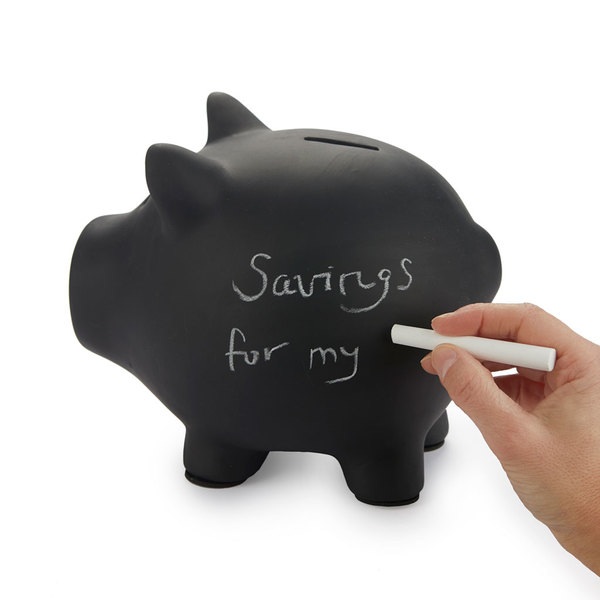 Balvi Hucha Oink Bank Color negro Personalizable y reutilizable Cerámica