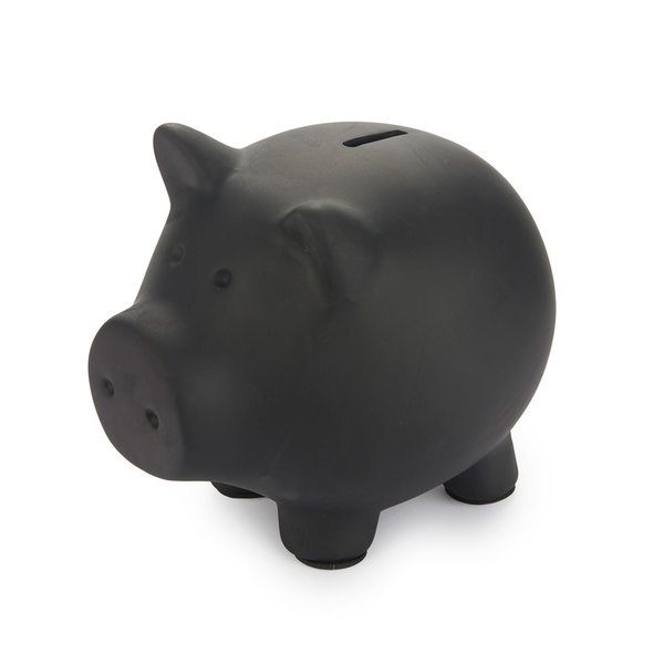 Balvi Hucha Oink Bank Color negro Personalizable y reutilizable Cerámica