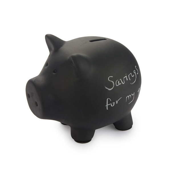 Balvi Hucha Oink Bank Color negro Personalizable y reutilizable Cerámica
