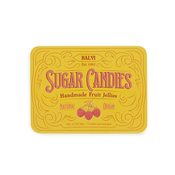 Balvi Caja joyero Sugar Candies Color amarillo Simula una caja de caramelos Lata/terciopelo