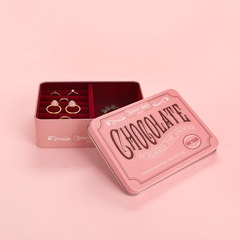 Balvi Jewellery box Chocolate Pink colour Simulates a chocolate bar Tin/velvet