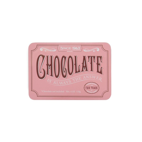 Balvi Schmuckschatulle Chocolate Farbe Rosa Eine Tafel Schokolade darstellend Blech/Samt
