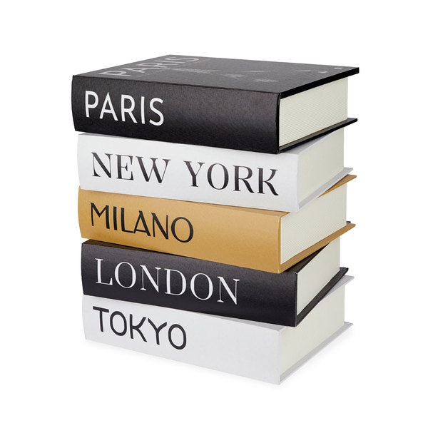 Balvi Mesa Auxiliar Metropolitan Book Stack Con doble almacenaje secreto Madera 38x33x27 cm