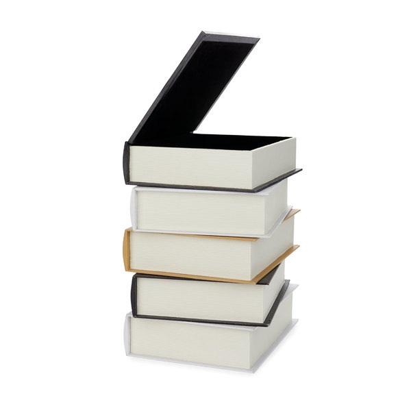 Balvi Mesa Auxiliar Metropolitan Book Stack Con doble almacenaje secreto Madera 38x33x27 cm