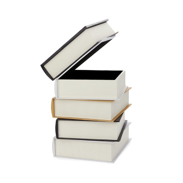 Balvi Mesa Auxiliar Metropolitan Book Stack Con doble almacenaje secreto Madera 38x33x27 cm